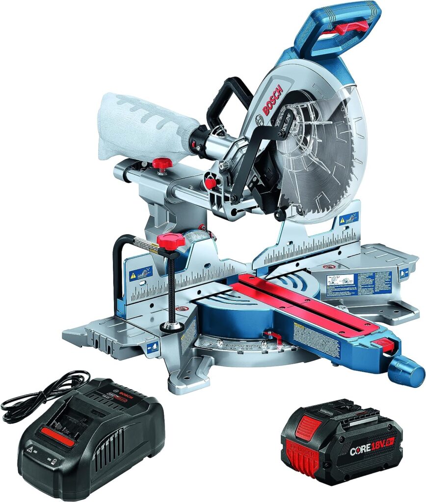 BOSCH GCM18V-10SDN14 PROFACTOR™ 18V 10 In. Dual-Bevel Slide Miter Saw Kit with (1) CORE18V® 8 Ah High Power Battery