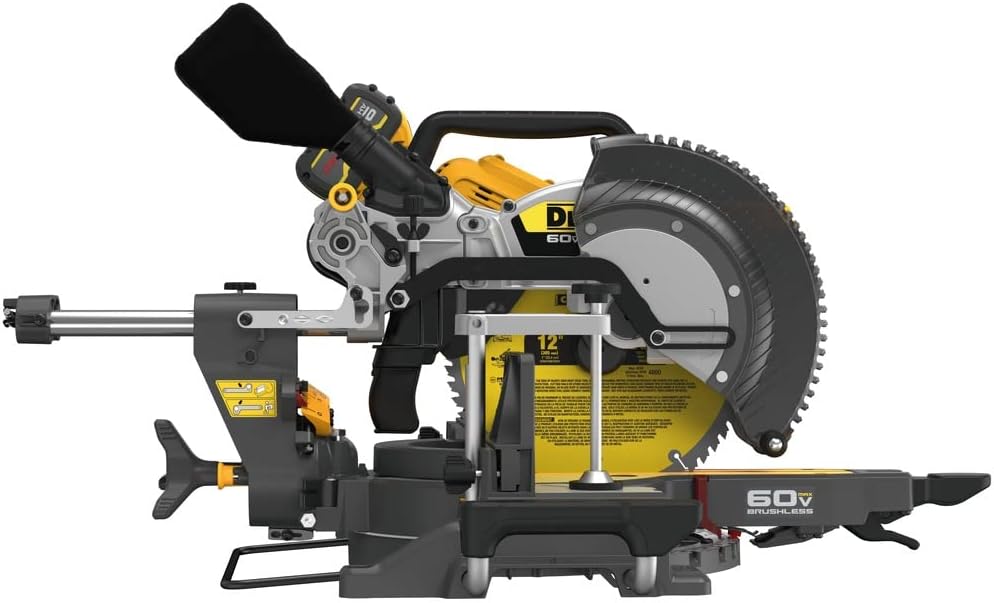 Dewalt DCS781X1 60V MAX Brushless Lithium-Ion 12 in. Cordless Double Bevel Sliding Miter Saw Kit (9 Ah)