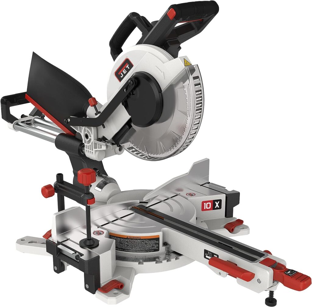 JET JMS-10X, 10-Inch Dual-Bevel Compound Miter Saw, 1Ph 115V (707210)