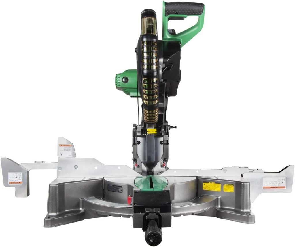 Metabo HPT 12-Inch Compound Miter Saw, Laser Marker System, Double Bevel, 15-Amp Motor, Tall Pivoting Aluminum Fence, 5 Year Warranty (C12FDHS)