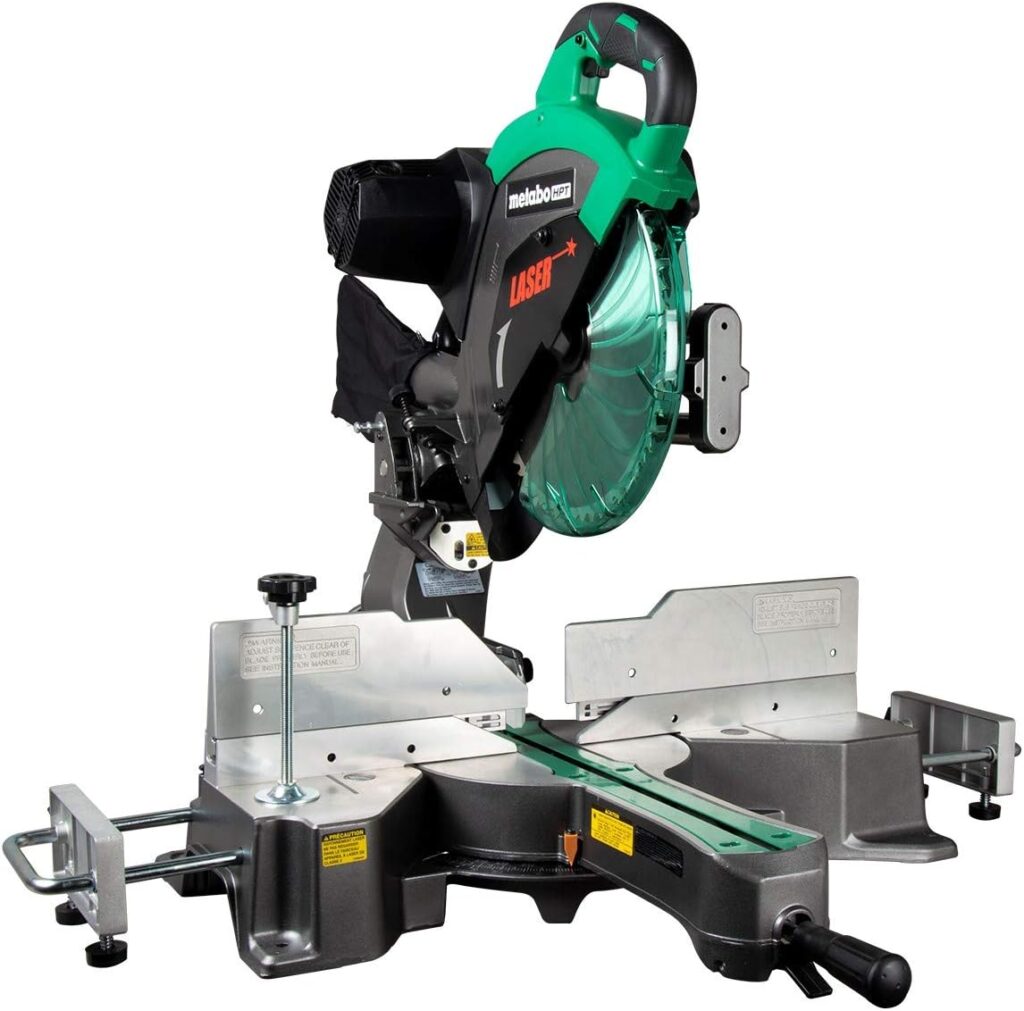 Metabo HPT Sliding Compound Miter Saw | 12-Inch Blade | Double Bevel | Laser Marker | 15-Amp Motor | 5 Year Warranty | C12RSH2S