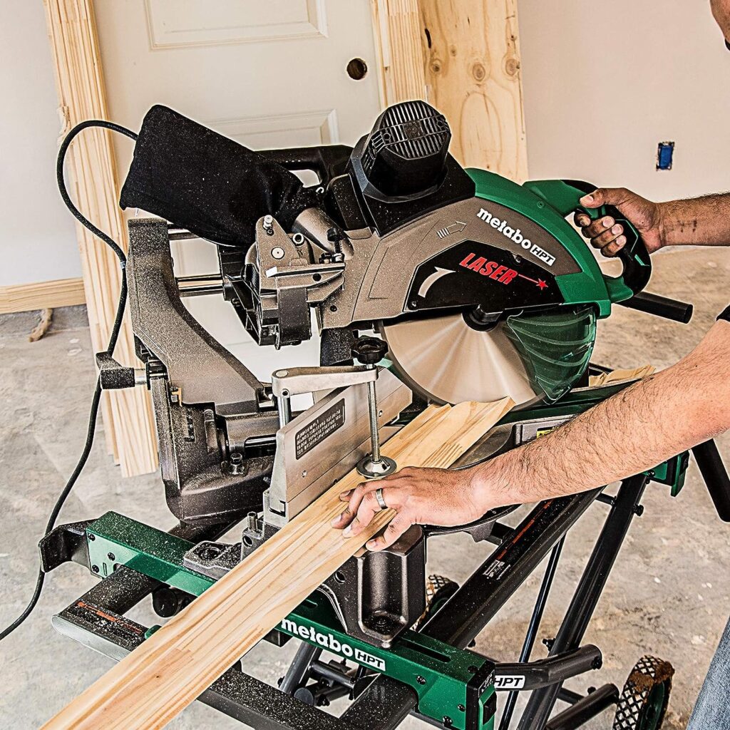 Metabo HPT Sliding Compound Miter Saw | 12-Inch Blade | Double Bevel | Laser Marker | 15-Amp Motor | 5 Year Warranty | C12RSH2S