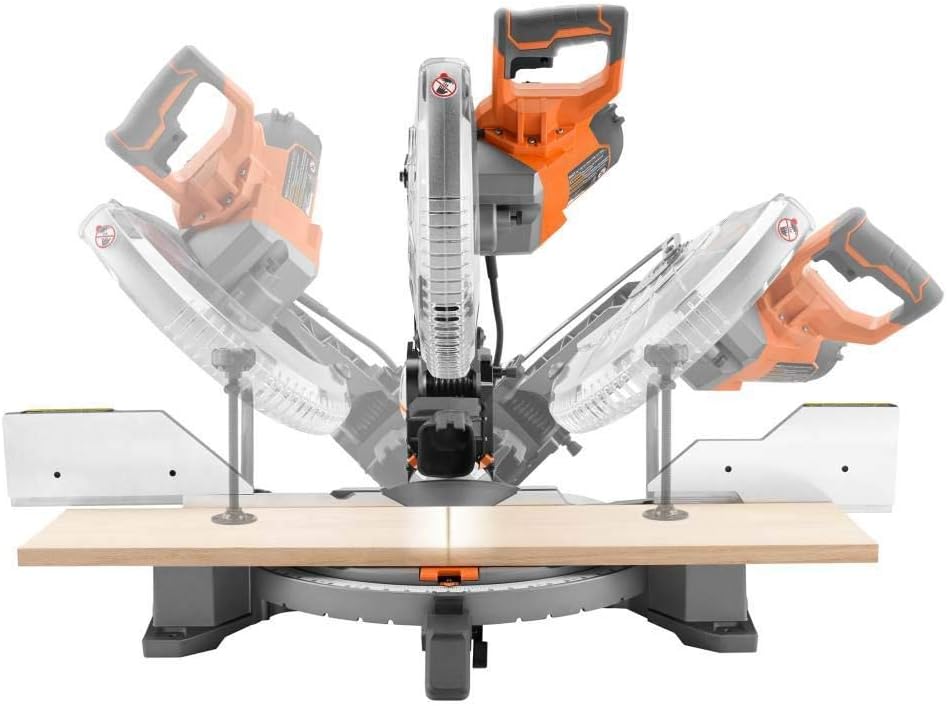 RIDGID 15 Amp Corded 12 in. Dual Bevel Miter Saw with LED (Renewed)